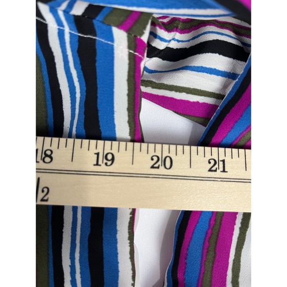 JONES NEW YORK Women's Striped Button Down Shirt Top Blouse Petite Small PS - Picture 6 of 9